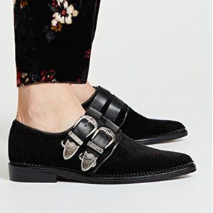 Toga Pulla Buckled Oxford Flats Black 38.5